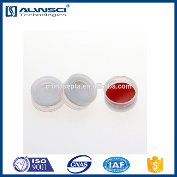 11mm PP snap tapas claras y septos ptfe para 2ml snap autosplante hplc viales